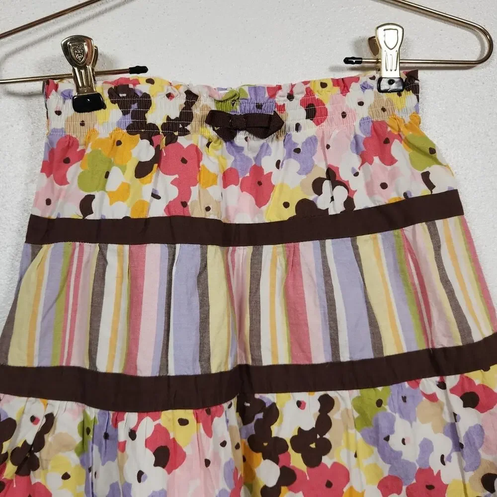 Gymboree Youth Girls Prairie Patchwork Tiered Skirt Boho Hippie Size 8